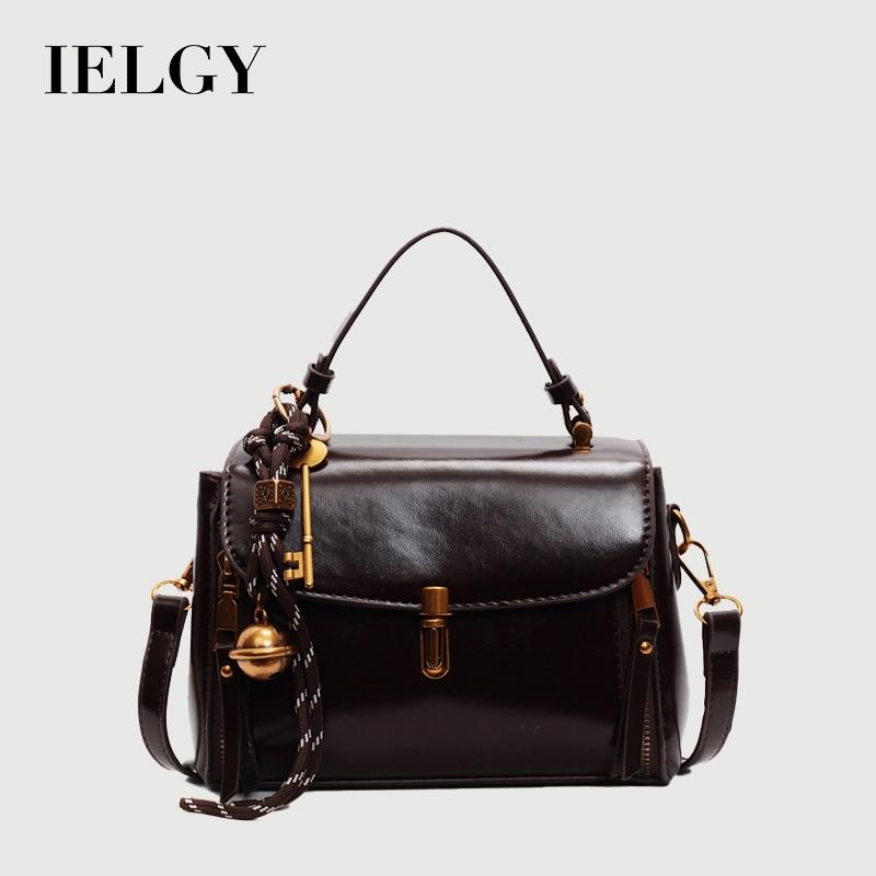 Ielgy Autumn Winter Retro Ladies Messenger Bag All-Match Portable Small Square Bag