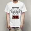 Летние футболки Bago Dog Rock Pug Rock из хлопка с принтом, свободные, с круглым вырезом и коротким рукавом, мужские
