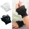 1Pair Costume Accessory Detachable Sleeves Cuffs Solid Color Fake Sleeves Cuffs  Daily Accessory