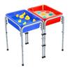 VEVOR Sensory Table for Toddlers, Kids 2-Station Sand and Water Adjustable Play Table with Detachable Storage Bins and Non-Slip Feet