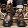 Fashion Genuine Leather Men's Boots Fashionable Classic Styles Outdoor Leisure Business Party Daily Office Motorcycle High-quality Shoes