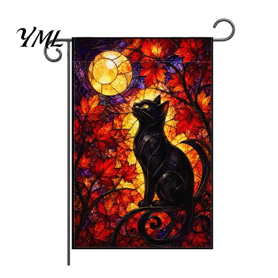 Decorative Pieces for Front Wall Stacked Pumpkin Garden Flag, Burlap Look Fall Outdoor Decor, Accents Indoor Double Sided Holiday Yard Banner,