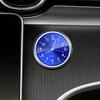 1 шт. Мини-синие автомобильные часы, светящиеся, автомобильные, внутренние, наклеивающиеся, цифровые, часы, автомобильный орнамент, 40 мм