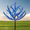 Yard Garden Wind Spinners Large Outdoor Metal Wind Spinners Sculptures, Lawn Yard Art Garden Decor (Burgundy Lotus)