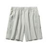 Comfortable Simple Solid Color Loose Versatile Mid Waist Five Point Casual Shorts Men Shorts Pearl-Gray 952526506-2