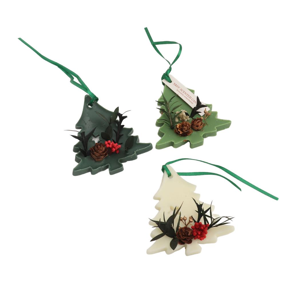 3 шт. Ароматизированное восковое саше для подвешивания в форме рождественской елки, долговечная ароматерапевтическая восковая таблетка с цветочным ароматом для шкафа, гардероба, спальни