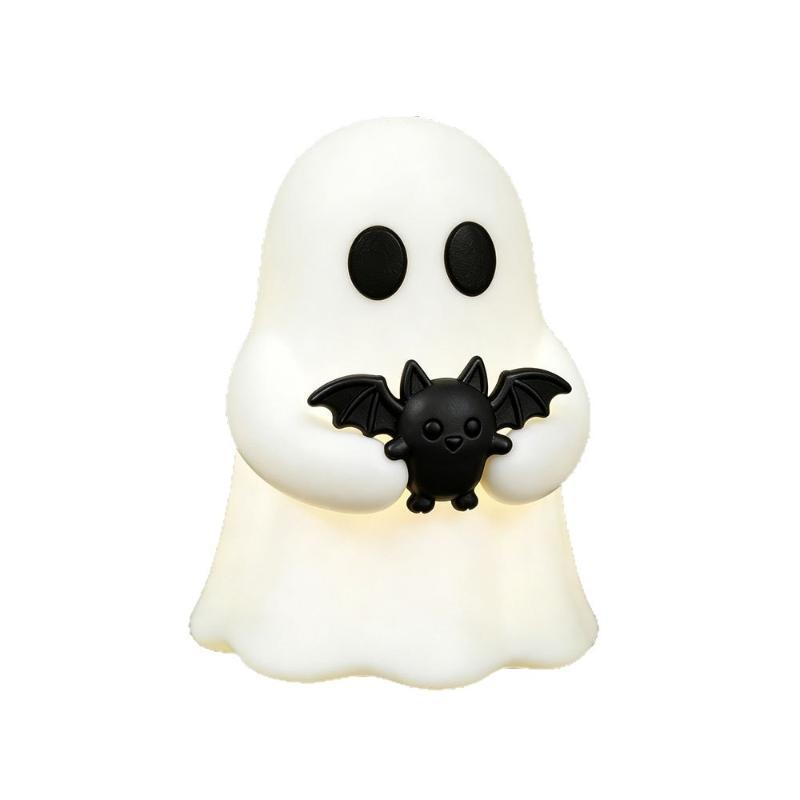 Glow in Dark Halloween Mini Ghost Statue 1PC Luminous Resin Ornament Portable Table Decor for Halloween Party Home Gift
