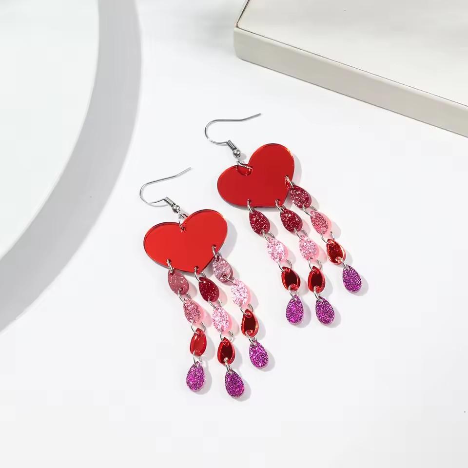 Cute Clouds Rainbow Raindrop Acrylic Earrings for Women Girls Cartoon Moon Purple Cloud Star Drop Earring Fashion Jewelry Gift