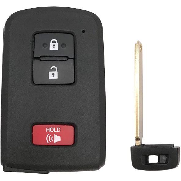 Запасной корпус брелка для ключа подходит для Toyota Tacoma Land Cruiser Prius V RAV4 2016 2017 Бесключевой доступ Пульт дистанционного управления Чехол-корпус для автомобильного брелка (1)