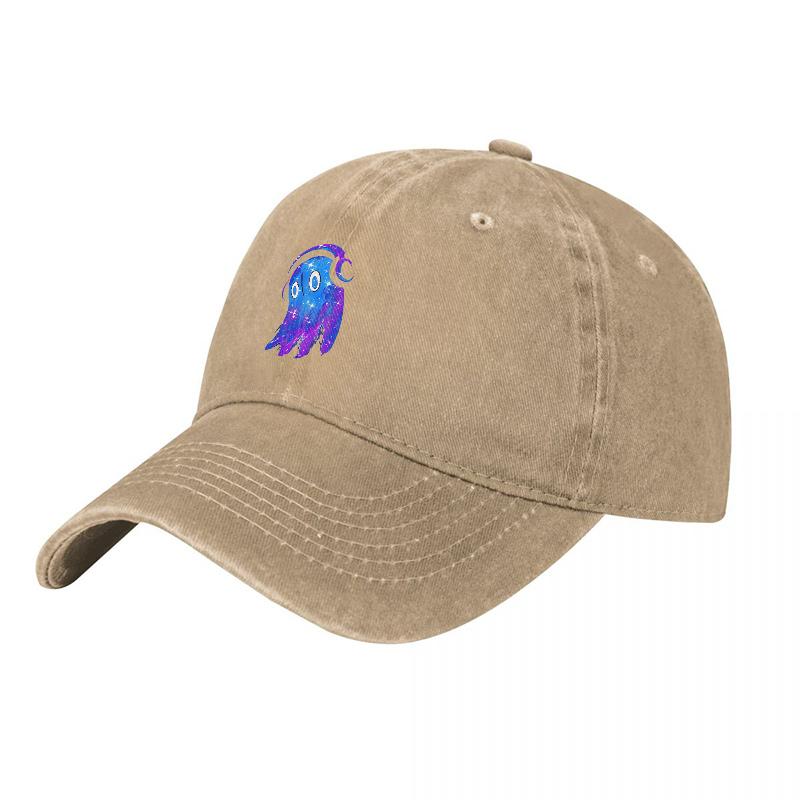 Octopus Design Washed Cotton Baseball Cap Black Embroidered Logo Casual Adjustable Hat for Unisex and Women Streetwear Style