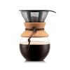 BODUM POUR OVER Drip Coffee Maker (with Stainless Steel Filter), 1L, Cork [Authentic] 11571-109GB