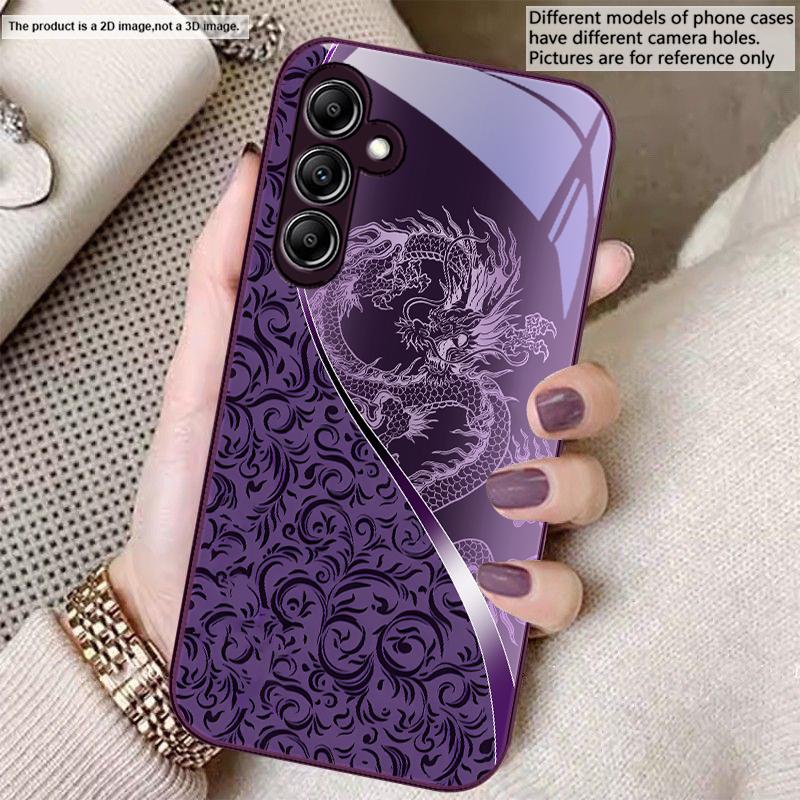 Dragon Totem Rose Purple For Samsung A20 30 22 23 24 25 26 31 32 A33 34 35 42 50 51 52 53 54 55 56 70 71 72 73 glass phone case