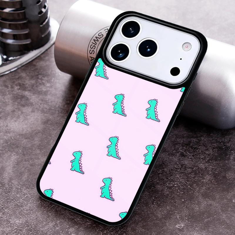 Cute Dino Phone Case For iPhone 17 16 15 14 13 12 11 Pro Max Plus 17Air Soft Silicone Cover