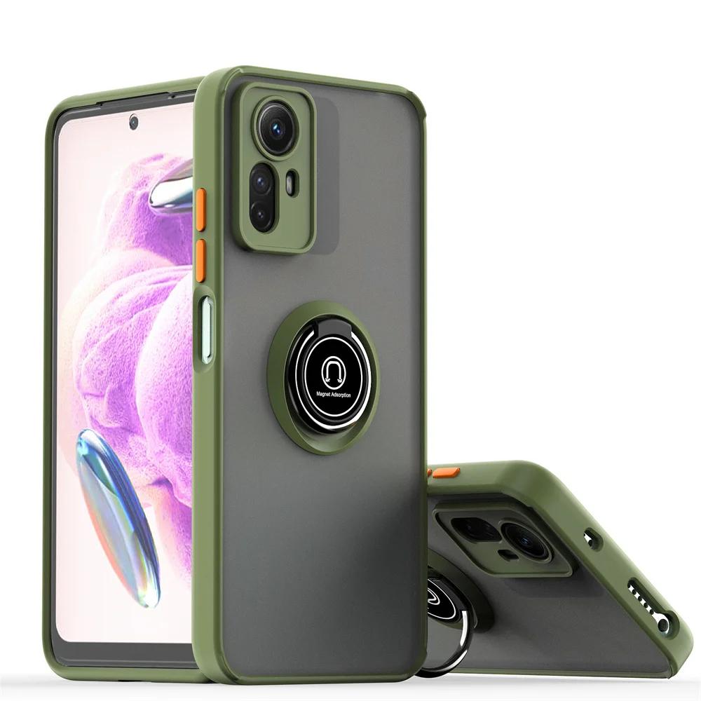 Ударопрочный чехол-держатель с магнитным кольцом для Xiaomi Redmi Note 14 13 12S 4G 12 11 Pro 10 8 9S Redmi 9 10 10C 12 Защитная крышка