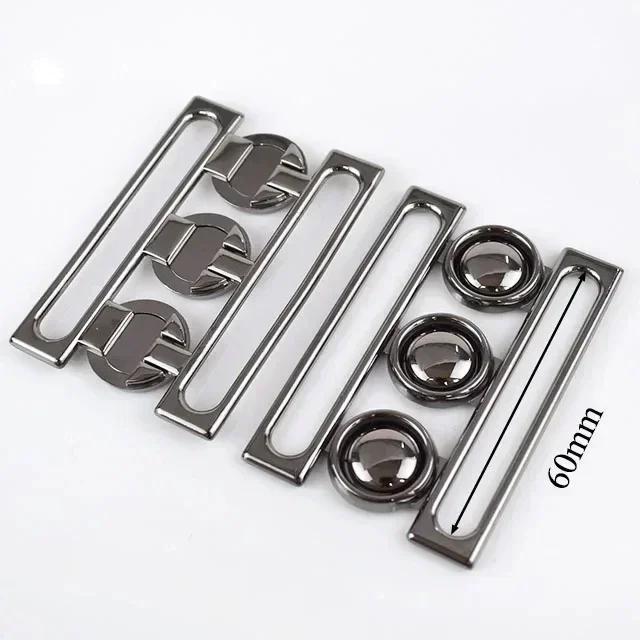 Meetee 1/2/4/5 шт. 30-60 мм Металлическая пряжка для ремня на талию Ленточная лента Регулируемая застежка Пальто Пуховик Ремни Декор Крючки Пряжки Аксессуары