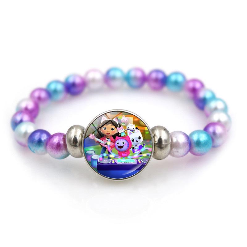 Cute Gabby Dollhouse Necklace Cartoon Girls Bracelets Choker Children Gift Cosplay Accessories Birthday Party Favor