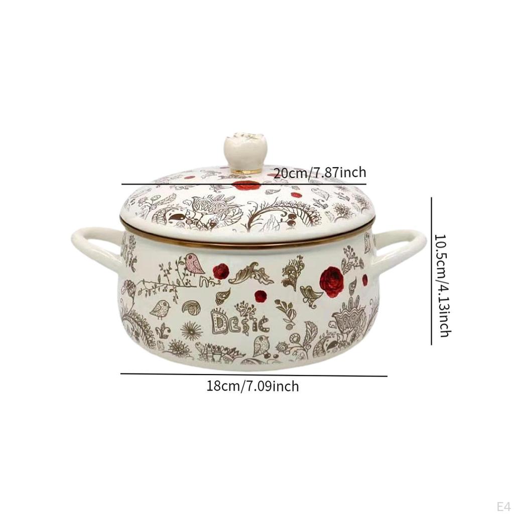 Cookware Pot Rice Cooking Steamer Double Handle Stockpot for Cereals