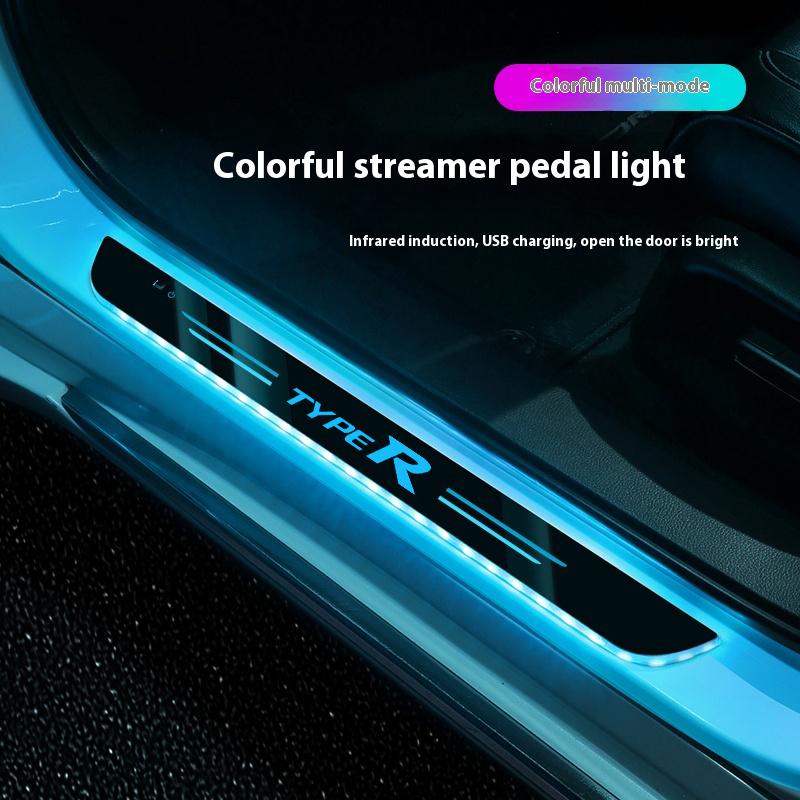 Car LED Wireless Threshold Light For Honda Type R Accoed Civic Passport BR-V CR-V City Pilot HR-V WR-V Odyssey Fit Amaze Si ajm256