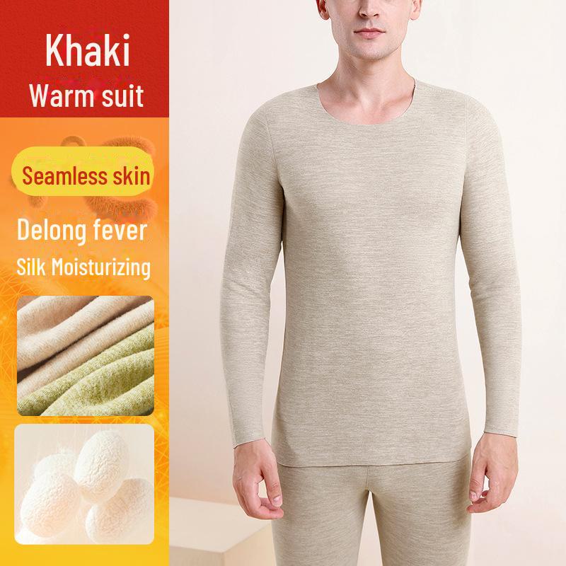 Женский комплект термобелья из кашемира и шелка: Немецкий бархат, плотный, уютный, базовые вещи для осени и зимы.