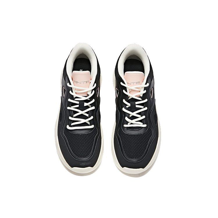ANTA Chunky Sneakers Women's Low Top Black/Baby Pink/Ivory White 122018880-2