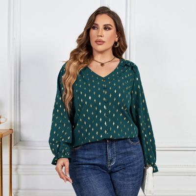 Новая женская летняя футболка с v-образным вырезом и длинным рукавом. Удобная дышащая легкая тонкая футболка. Повседневная модная футболка больших размеров.