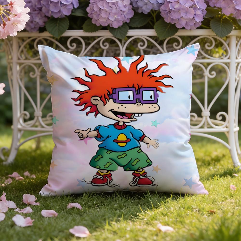 Аниме мультфильм R-Rugrats Наволочка для дома и автомобиля Двухсторонний чехол на подушку: Двусторонняя конструкция для максимального комфорта
