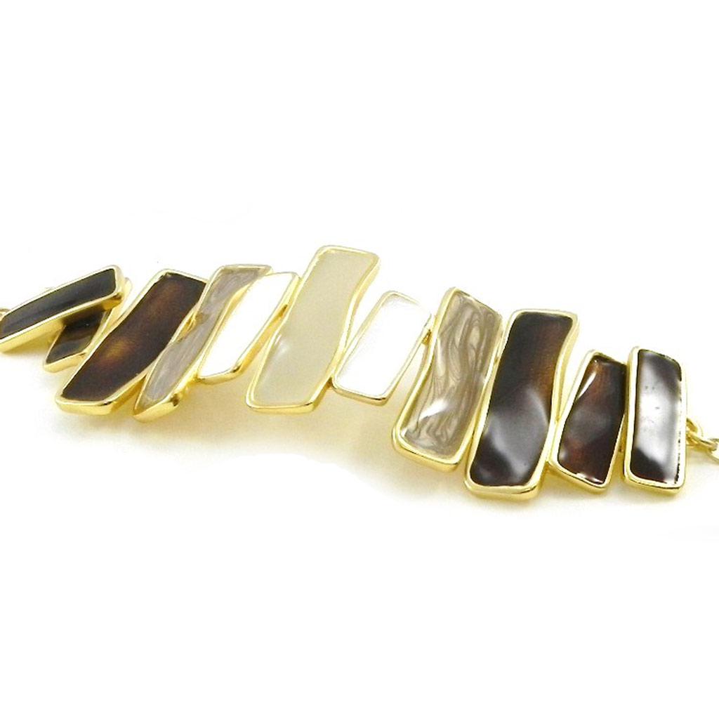 Dolce Vita [I8627] - Designer Bracelet 'Nora' Brown Beige Gold