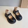 Girls Black Princess Leather Shoes Spring Autumn Kids Casual Shoes