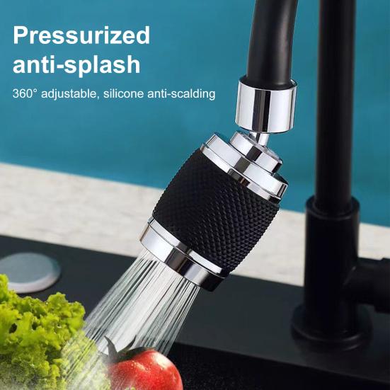 Удлинитель для смесителя с поворотом на 360 градусов и регулируемыми режимами потока воды. Брызгозащищенный кухонный смеситель.