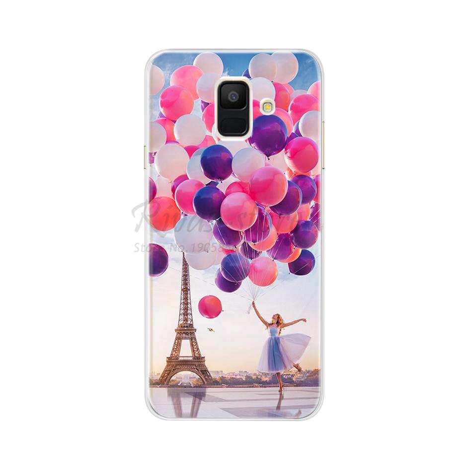 Для чехла Samsung A6 2018 Чехол A600F Мягкий Силикон ТПУ Задняя Крышка Чехол для Телефона Для Samsung Galaxy A6 Plus 2018 A605 A605F A 6 Чехол