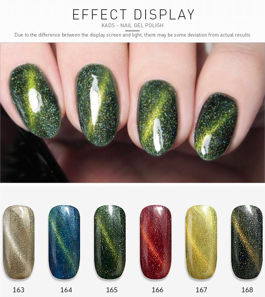 kads Гель-лак для ногтей «кошачий глаз», гель-лак для ногтей, УФ-лак, отмачиваемый лак, полуперманентный 3D-хамелеон, звездное небо, метеорит