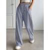 Women's Explosive Striped Casual Trousers Straight Legs