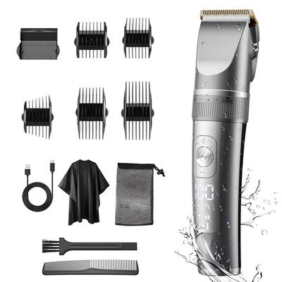 Машинка для стрижки волос для мужчин в Hair электрическая для волос на 3 10 типов направляющих IPX7 блокировка всего тела ЖК-дисплей сумка для хранения стрижки японский для использования [Новинка 2024,