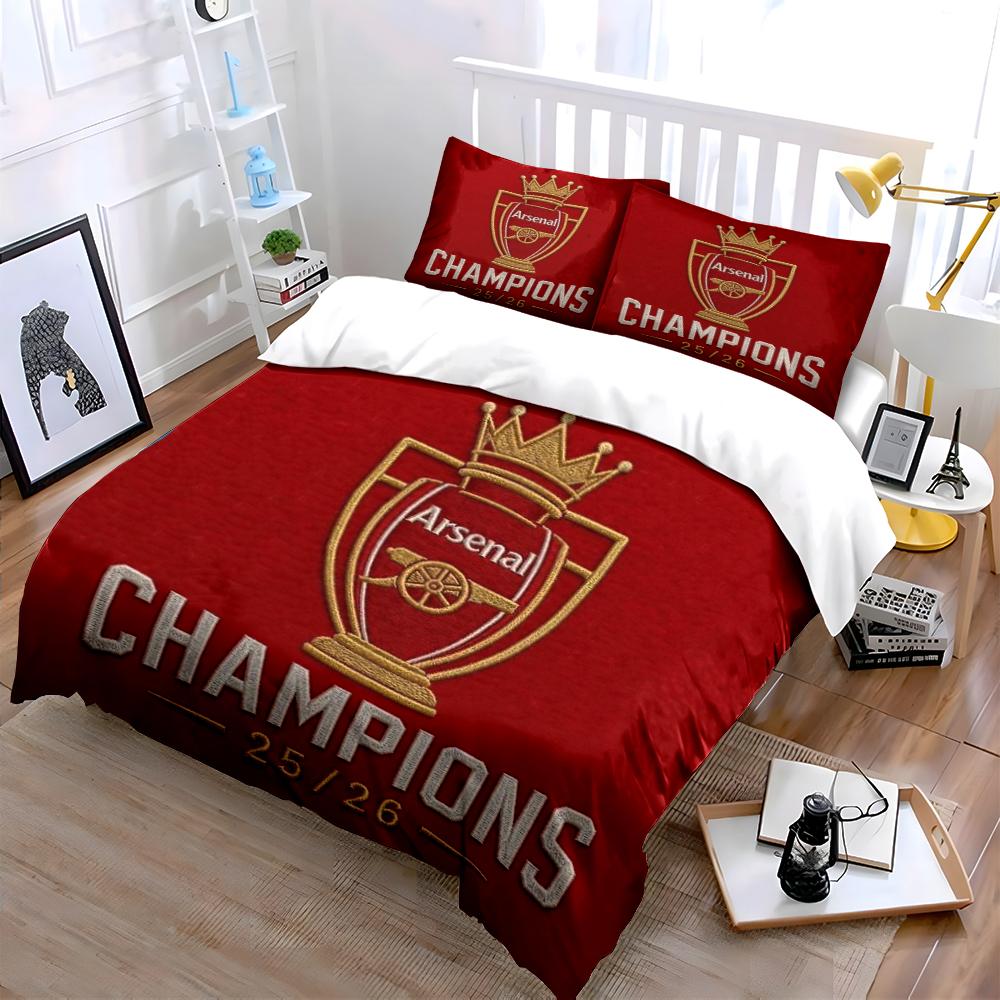 Arsenal Чемпионы Комплект постельного белья Постельное белье Комплект пододеяльника Пододеяльник Наволочки Домашний декор (1 * Пододеяльник 2 * Наволочки, без одеяла)