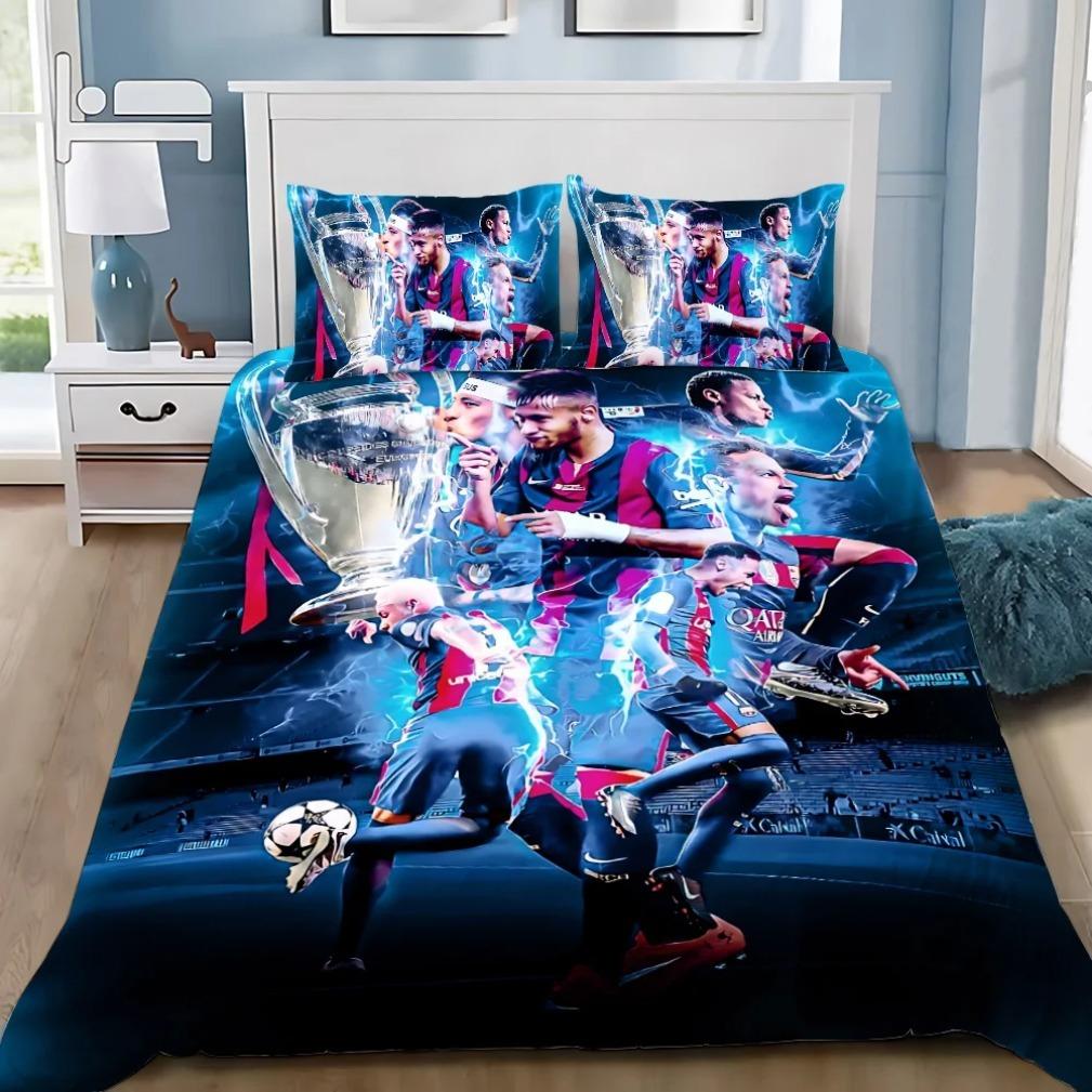 Football Star Neymars Bedding Set Football Star High Definition Printing Duvet Cover Pillowcase Single Double Large Size