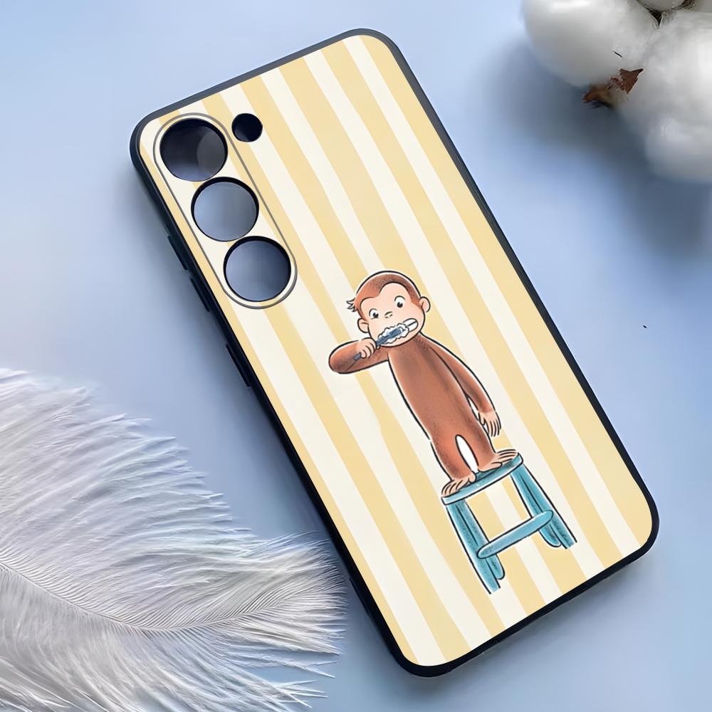 Абстрактный забавный чехол-обезьянка для Samsung S25 Ultra S24 S23 S22 S21 S20 Plus Fe Galaxy A54 A53 A34 A25 Силиконовый чехол