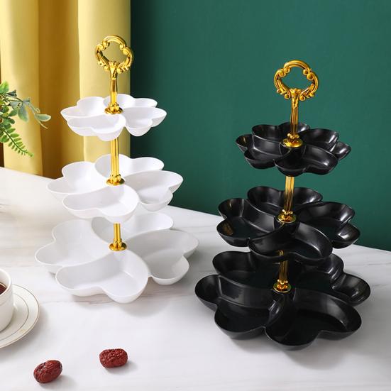 Фруктовая корзина-подставка для кухонной столешницы, 3-х уровневая, экономящая место подставка для фруктов, поднос для еды, органайзер для фруктов, закусок и десертов