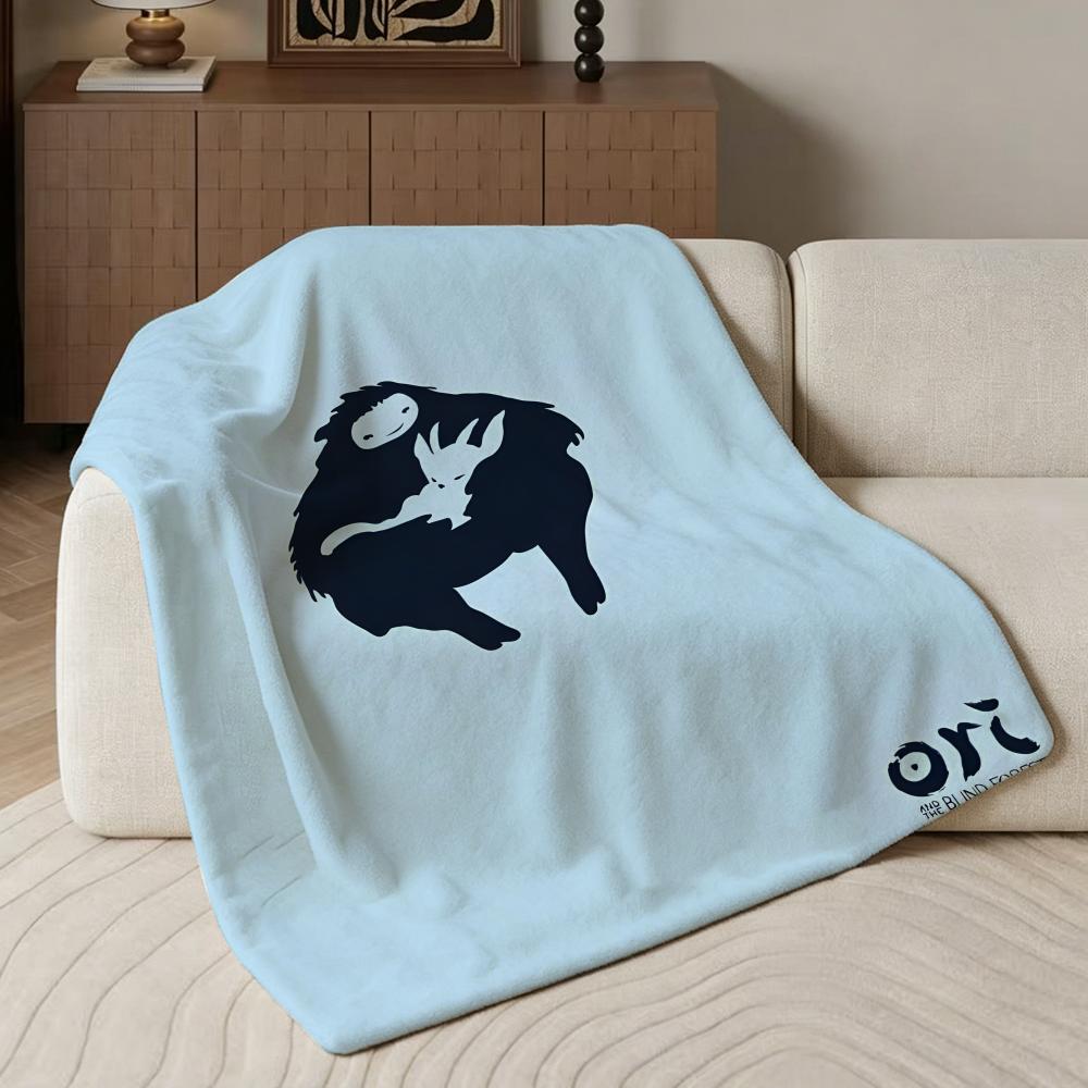 Ori a-and t-the Blind Forest Throw Soft Warm Flannel Blanket, Multi-use Throw for Bed Sofa Office, Air Conditioning Nap Blanket