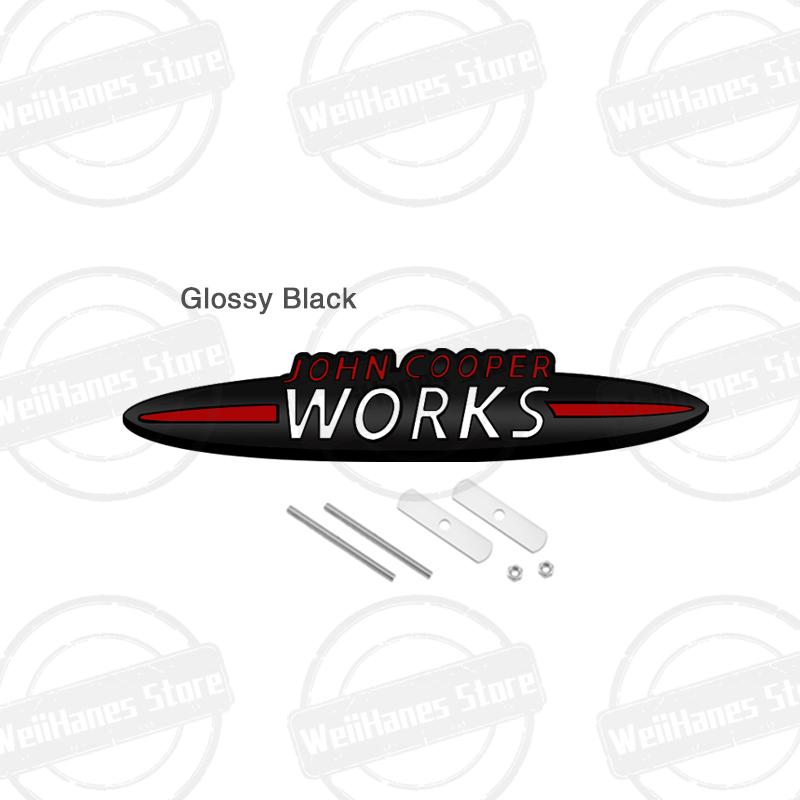 Metal For John Cooper Works Mini Cooper S JCW R56 R57 Countryman Clubman Paceman Grille Sticker Car Rear Trunk Body Emblem Badge qclyn77