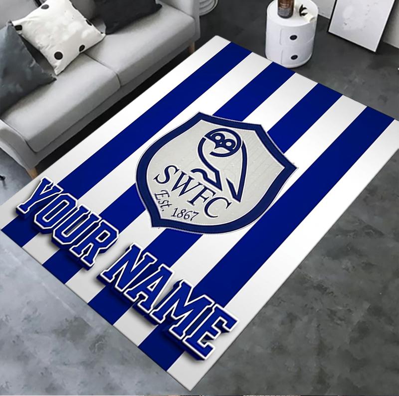 Custom Name Swfc Team Crest Carpet Rug For Living Room Bedroom Home Sofa Decorationkids Play Nonslip Floor Mat