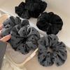 Polka Dot Hair Ties Rope Women Large Size Heart Bowknot Printed Scrunchies Grey Black Hairband Ponytail Holder Headwear