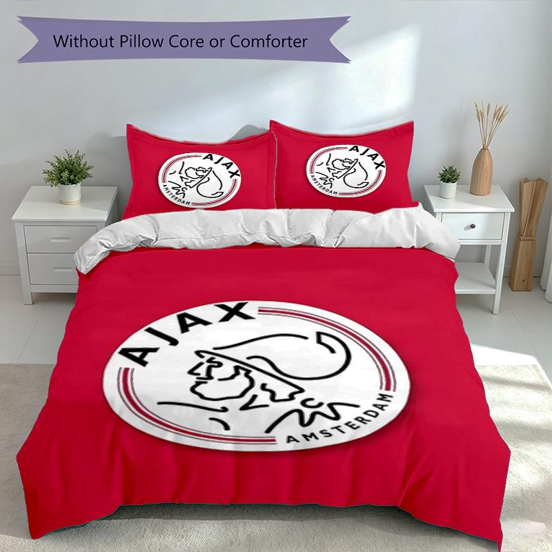 3pcs AFC Ajax Duvet Cover Set, Includes 1 Duvet Cover and 2 Pillowcases,Skin-Friendly&Comfortable Fabric,Suitable Bedding Sets
