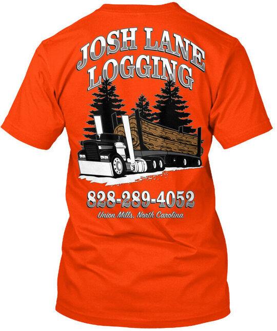 Josh Lane Logging 888-888-4052 828-289-4052 Union Футболка Сделано в США S - 5XL Унисекс Футболка