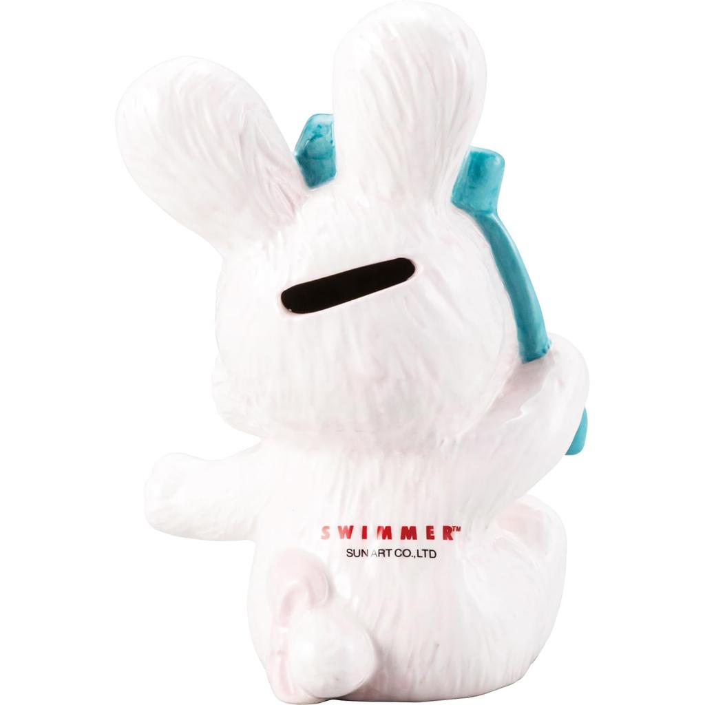 3D Piggy Bank 10 X 14 Cm Livani Goods Swimmer Goods Birthday Gift White "Swimmer" Approx. SAN4737-2