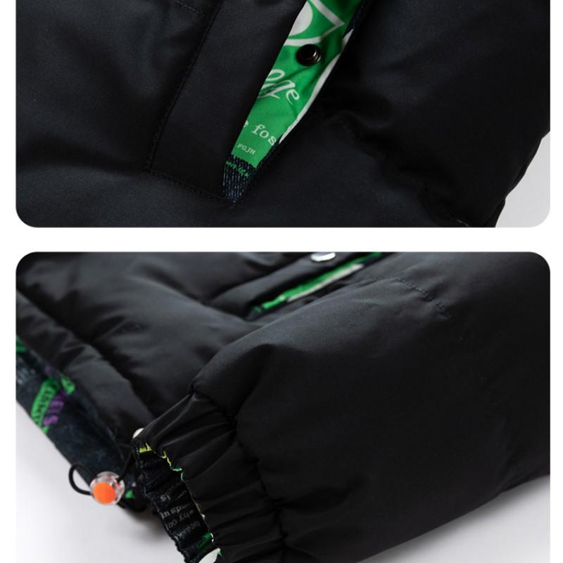 Двусторонняя одежда, мужская зимняя теплая стеганая куртка, свободная модная брендовая студенческая пара с стеганой курткой