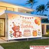 Dessert Sweet Polyester Fabric Birthday Party Decor Backdrop, Polyester Banner for Photo Props & Wall Hanging