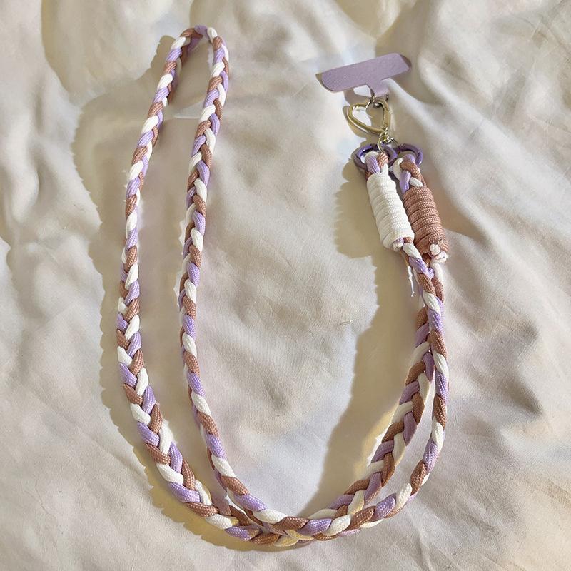 Цветной длинный ремешок для телефона через плечо, веревочная цепочка для iPhone, Samsung, Huawei, Xiaomi, брелок, универсальная подвеска для телефона и сумки