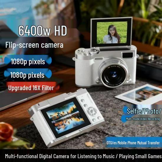 HD 68MP Dual Camera CCD Digital Camera - Ideal for Selfies, Parties, Travel, and Birthdays. Perfect Entry-Level Gift for Students.