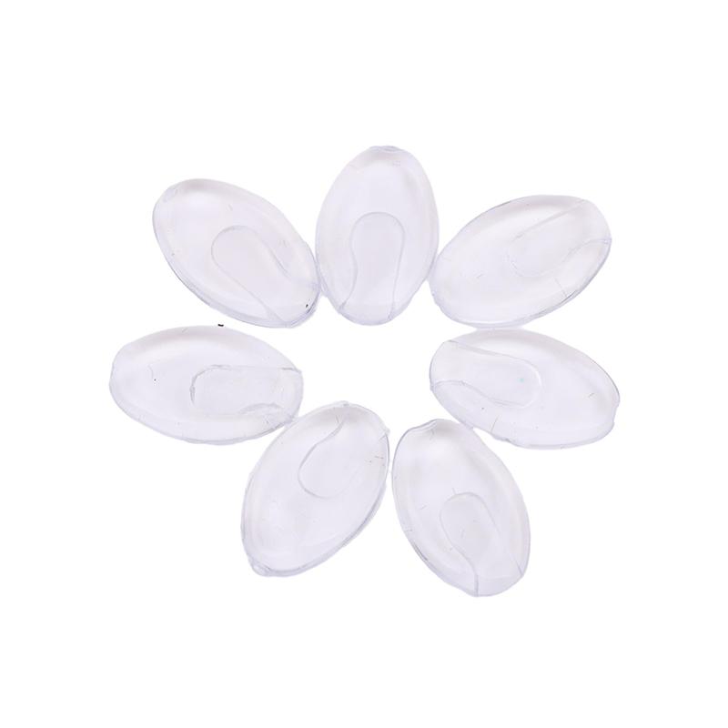 10 пар, прозрачные овальные кронштейны для очков с воздушной камерой, носовые упоры из ПВХ, кронштейн для очков, противоскользящие солнцезащитные очки, аксессуары для очков