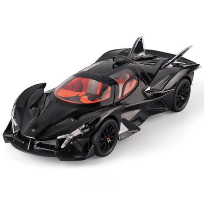 Масштаб 1/24 Проект Аполлон EVO Суперкар Литой сплав Модель автомобиля Звук и свет Коллекционные украшения Игрушки для мальчиков Подарки для детей